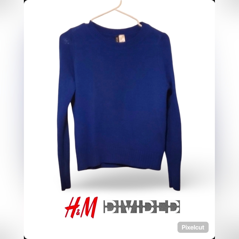 Divided H&M blue sweater (size: xs)